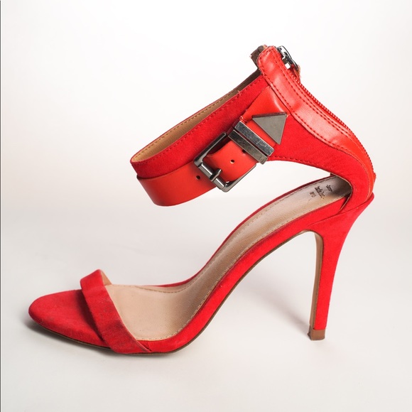 Zara bright red strappy heels - Picture 2 of 4